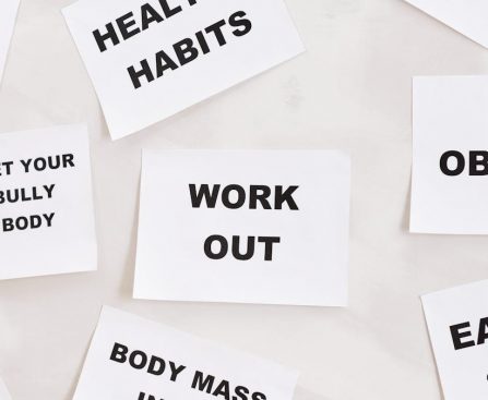 Collection of motivational health and fitness messages on cards. Inspire healthy habits and lifestyle changes.
